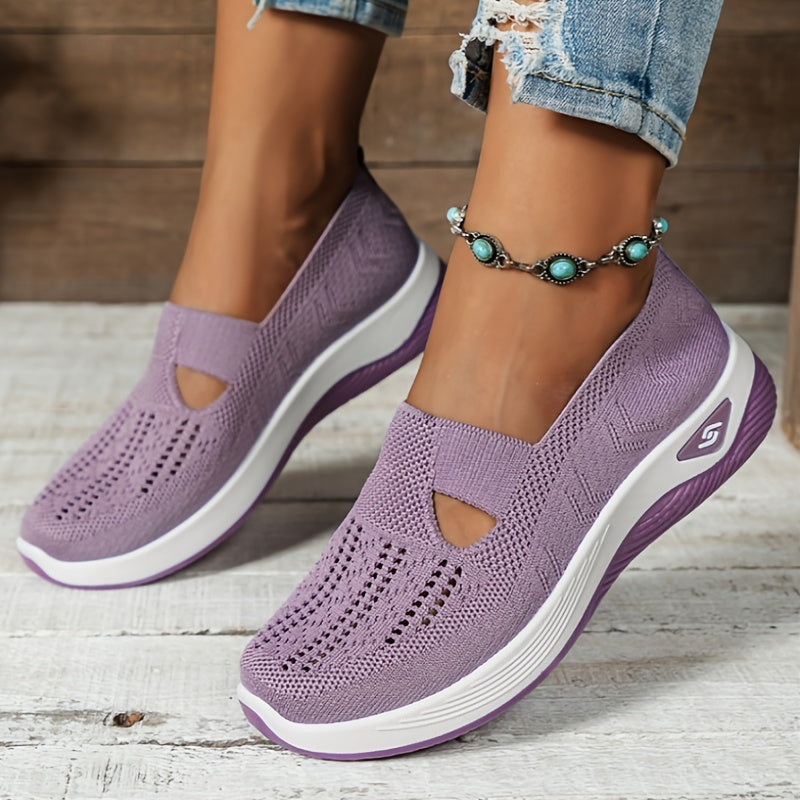 Comfortable Vintage Style Mesh Slip-On Sneakers - Breathable, Lightweight, and Hand Washable Casual Walking Shoes with Rubber Sole, Fabric Insole, and No Embellishment for All-Season Wear - Easy to Clean and Maintain from Tai