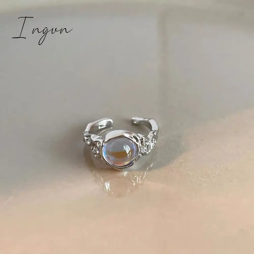 Simple Vintage Zircon Heart Rings For Women Ring Korean Fashion Cold Wind Index Finger Ring Metal Wedding Couple Party Jewelry