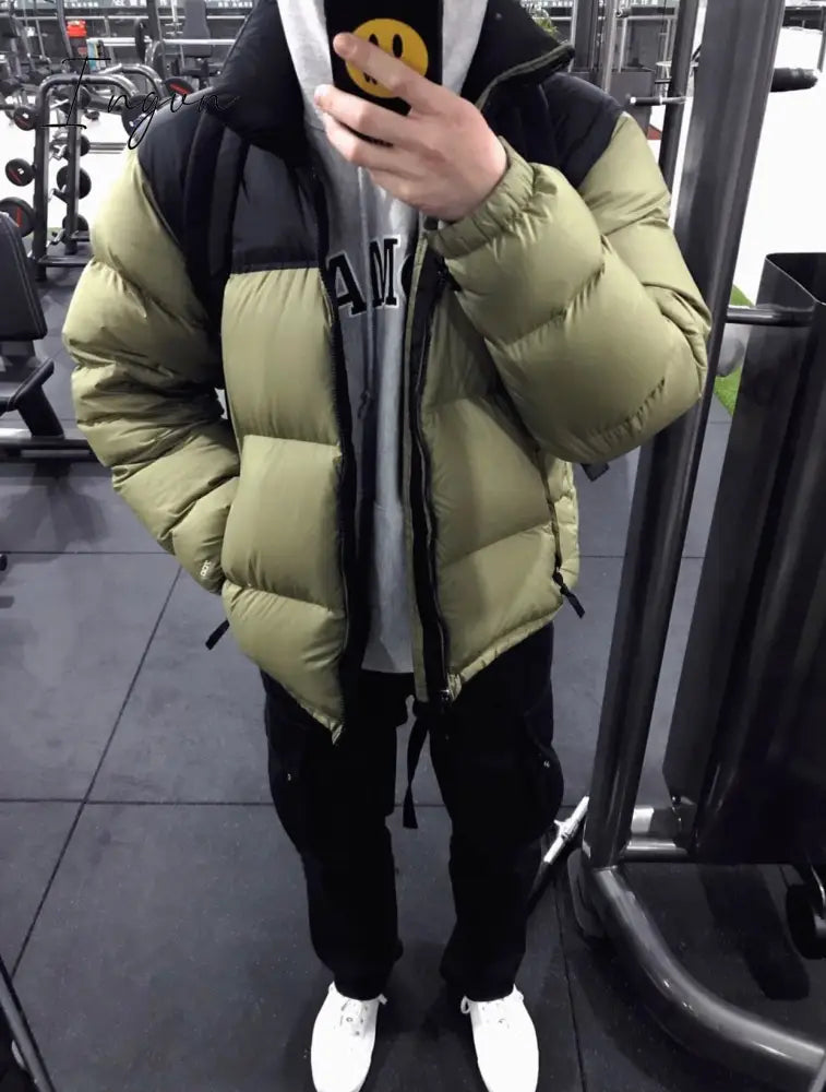 Ingvn - winter new couple outfit down jacket men's and women's trendy version of men's white duck down down jacket