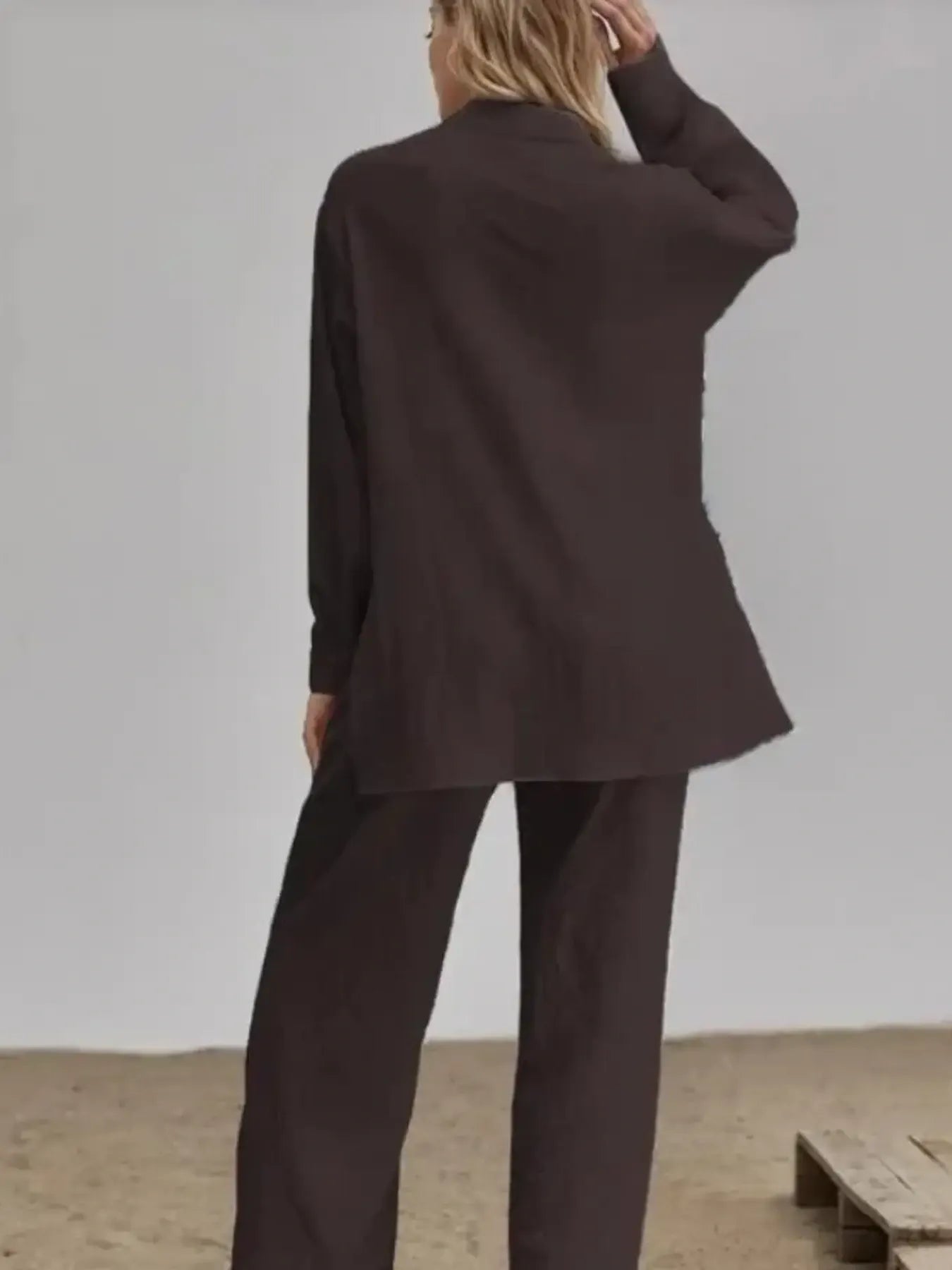 Button Up Long Sleeve Shirt and Pants Set