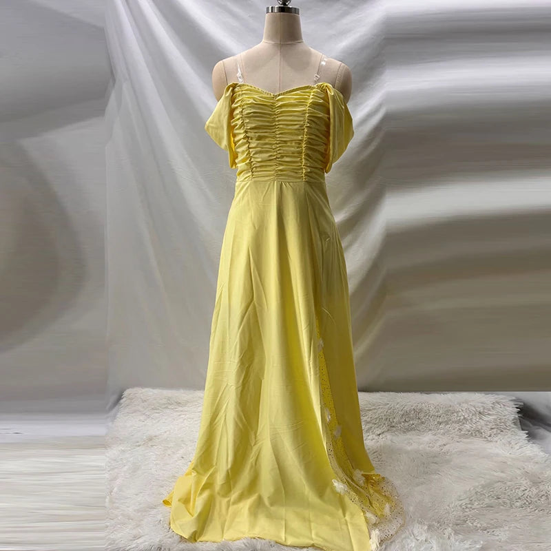 Elegant Mesh Lace Floral Gown Long Dress Women Sexy Off Shoulder Slim Evening Dress Fashion Hight Waist Solid Party Dresses