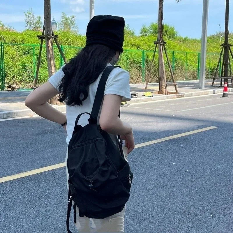 Ingvn  Y2k All Match Casual Women Schoolbags Vintage Trendy Chic Korean Travel Bags New Streetwear Preppy Simple Backpacks for Students