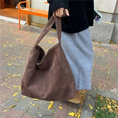 Ingvn  High Quality Women's Shoulder Bags New Large Capacity Suede Design Youth Ladies Handbag Free Shipping Bolsas Femininas