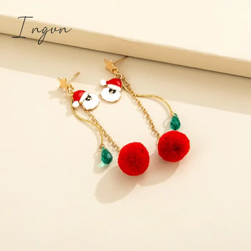 Colourful Zircon Christmas Tree Earrings For Women Sparkling Crystal Snowflake Elk Earring Girls New Year Holiday Jewelry Gifts