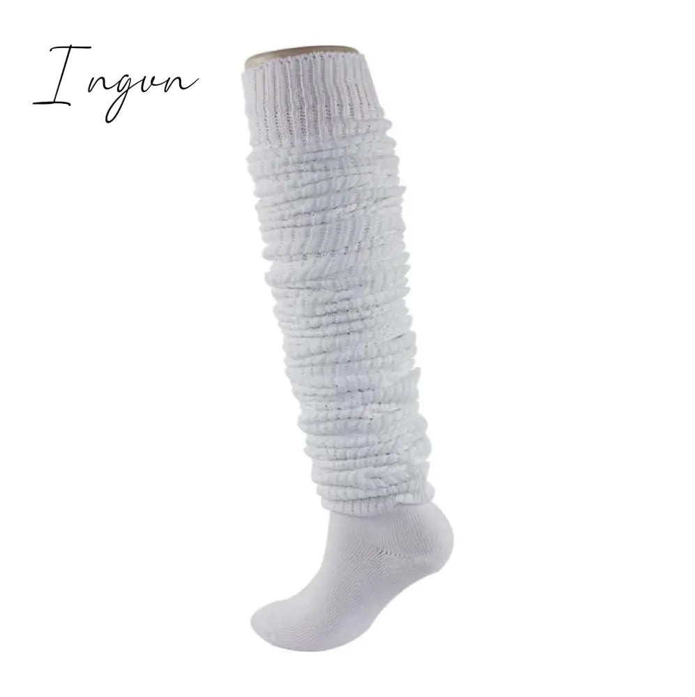 Ingvn - Japan Slouch Socks Loose Boots Stockings Lolita Sweet Girl Leg Warmers Knitted Foot Cover Warmer Socks Lengthen Heap Heap Socks