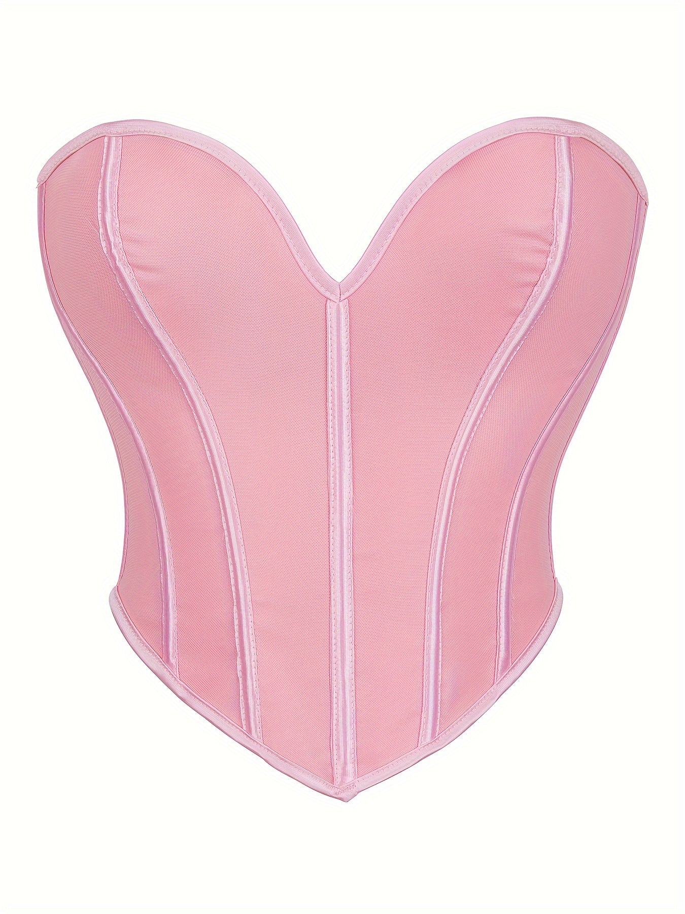 Elegant Strapless Tummy-Control Shapewear Corset | Adjustable Lace-Up | Sexy Knit Bustier | Medium Support Lingerie
