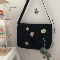Ingvn - Women Simple Crossbody Bags Cute Casual Satchel Ladies Shoulder Bag Pouch Girls Canvas Cross School Bags Purse