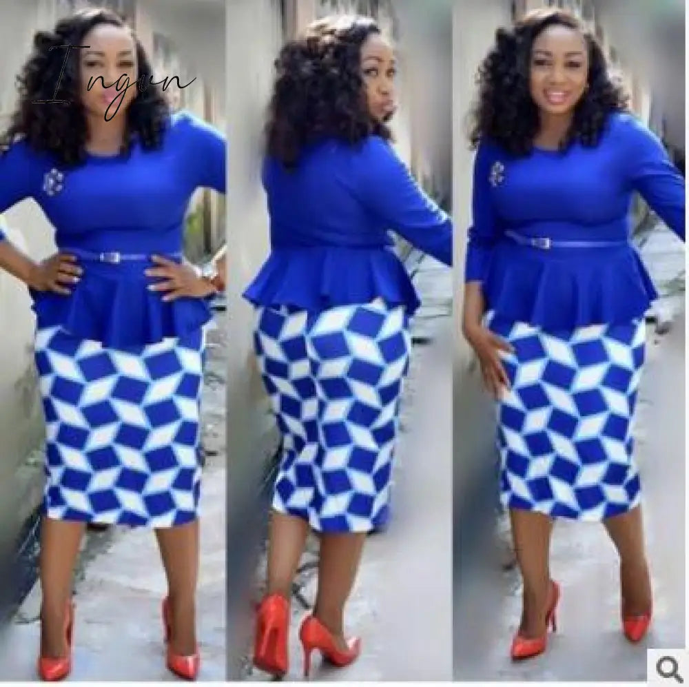Ingvn - new elegent fashion style summer african women cotton plus size  dress L-5XL