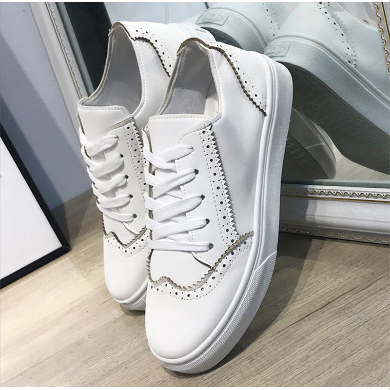 INGVN   Women's Sneakers Lace Up Ladies Flat Shoes for Women 2026 Autumn Vulcanized Shoes Comfort Fashion Woman Flats Shallow New