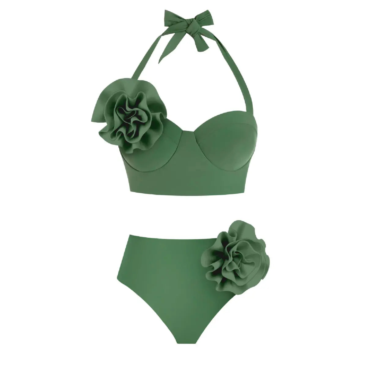 Floral Bikini Set Women Swimsuit High Waist Bikini Push Up Bikinis Sexy Bathing Suit Beachwear Print Biquini Female  Beach