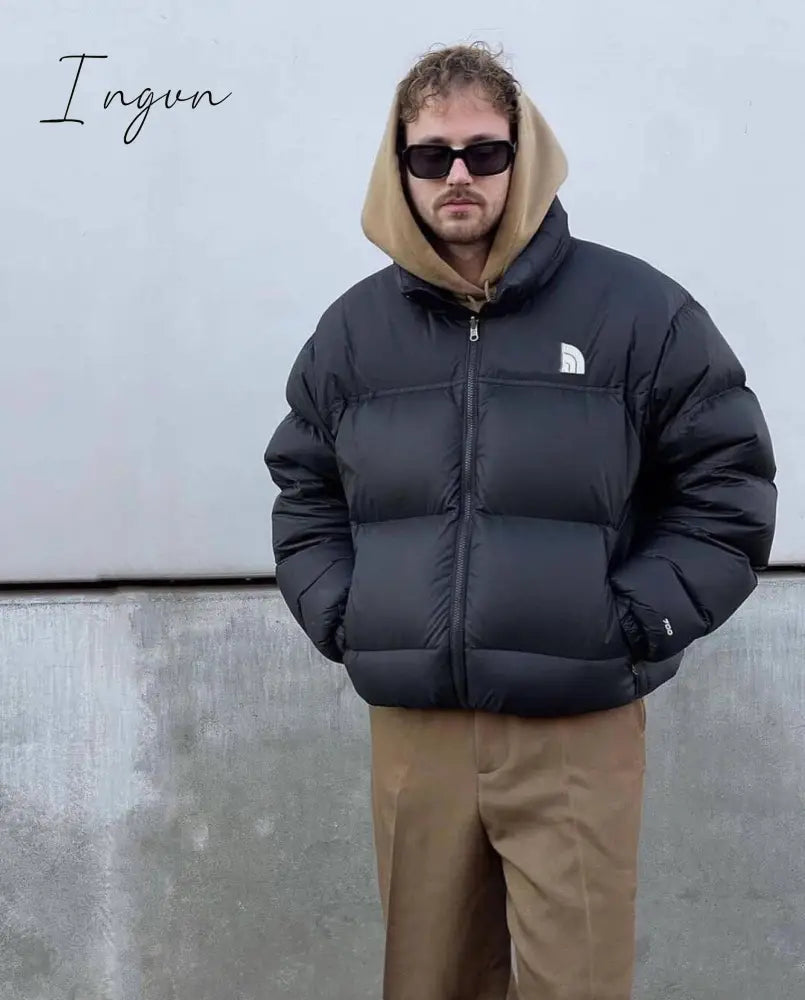 Ingvn - winter new couple outfit down jacket men's and women's trendy version of men's white duck down down jacket