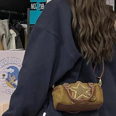 Ingvn  Sweet Stars Y2k Ladies Messenger Bags Fashion Vintage Faux Deerskin Women's Shoulder Bag Mini Cute Retro Female Handbags Purse
