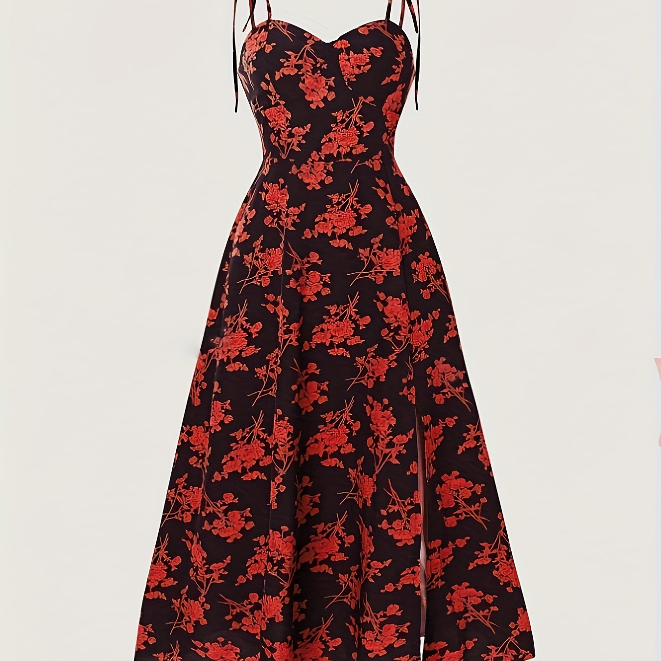 Chic Summer A-line Floral Dress with Sweetheart Neck - Strapless, Easy Maintenance, Women's Non-Sheer Cami Style