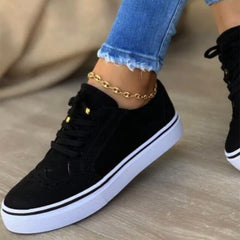 INGVN   Women's Sneakers Lace Up Ladies Flat Shoes for Women 2026 Autumn Vulcanized Shoes Comfort Fashion Woman Flats Shallow New