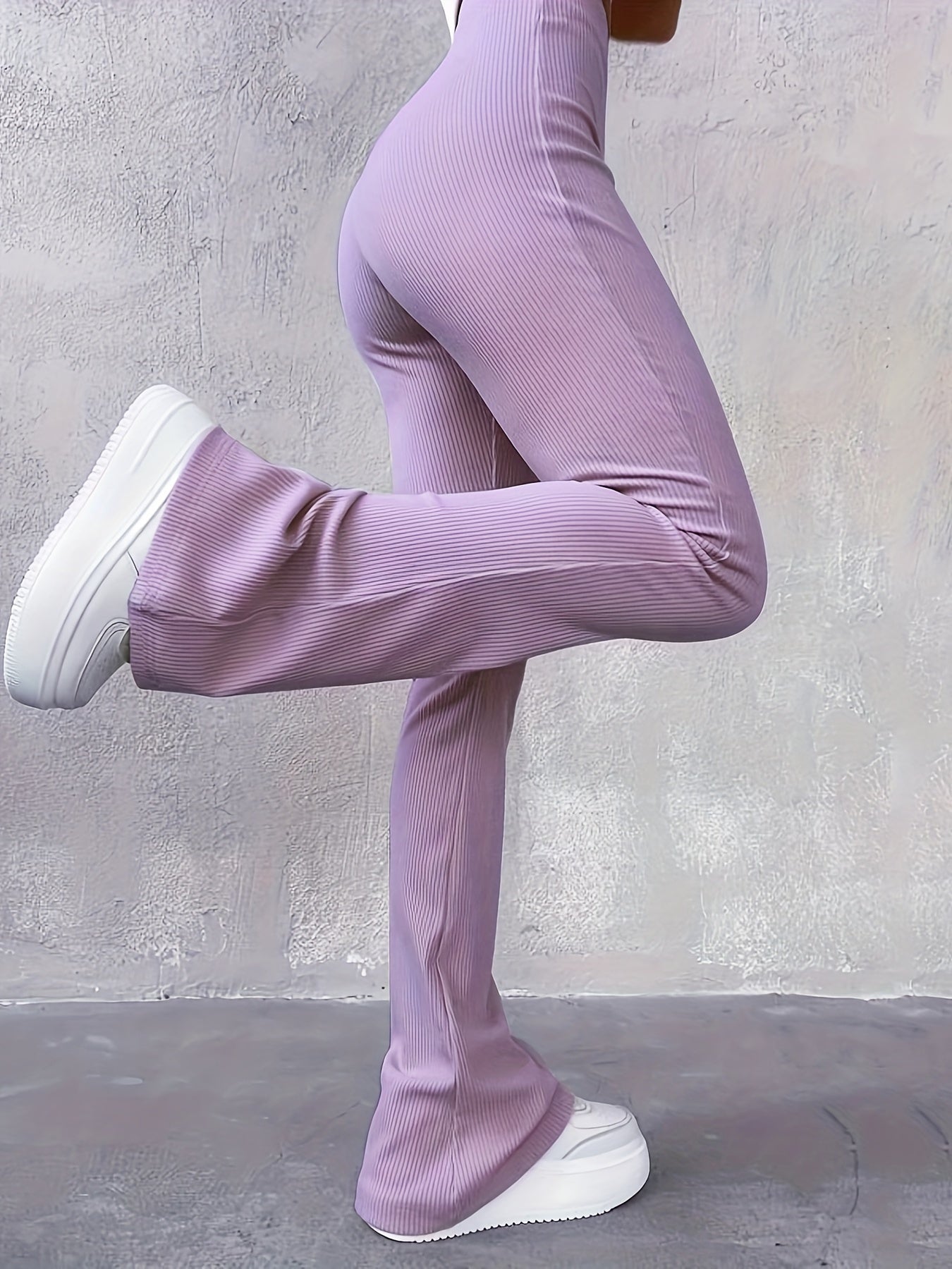 Chic High-Waist Leggings - Comfort Stretch, Solid Color, Perfect for Autumn & Winter - Womens Fashion