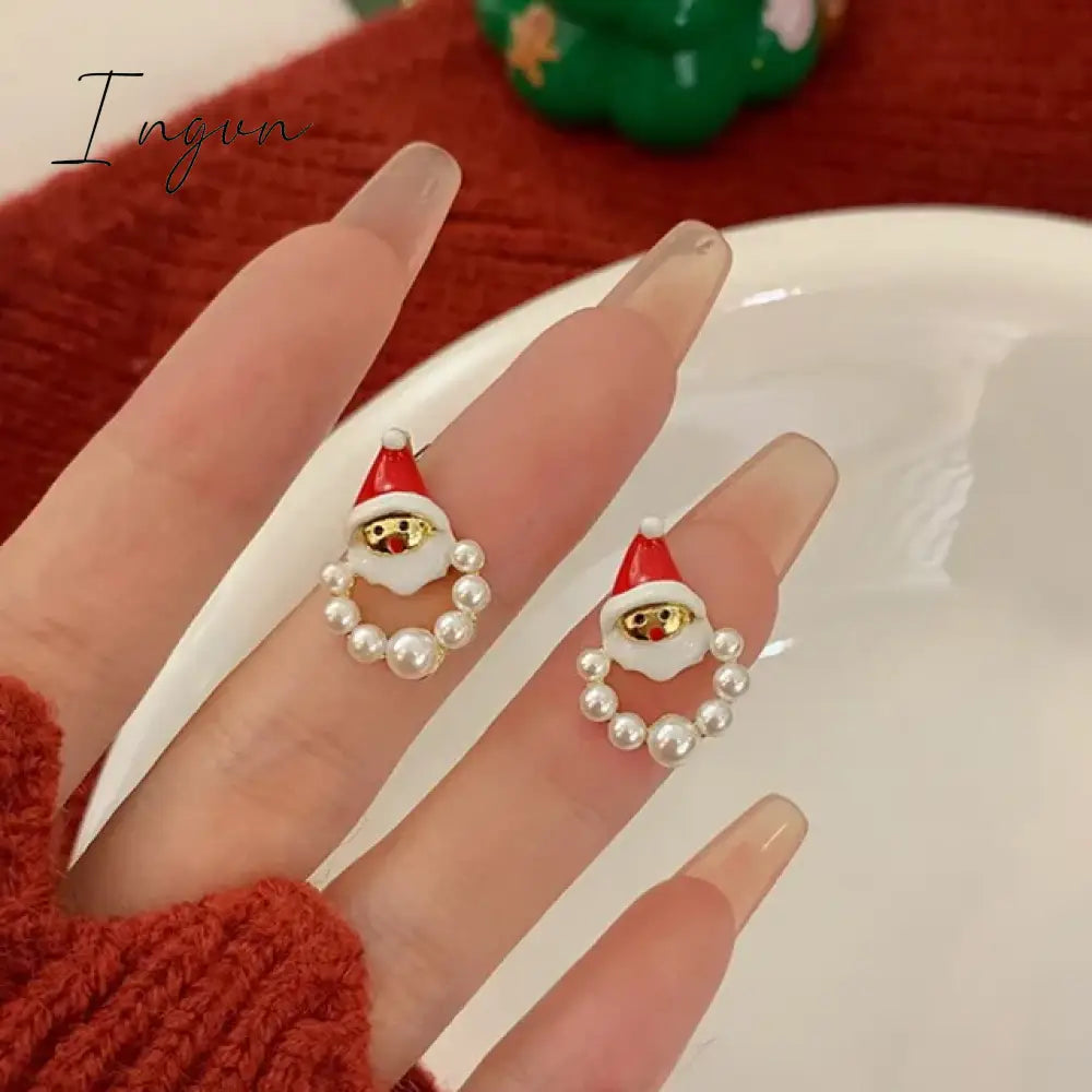 Colourful Zircon Christmas Tree Earrings For Women Sparkling Crystal Snowflake Elk Earring Girls New Year Holiday Jewelry Gifts