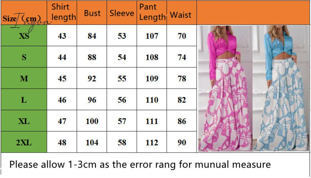 Ingvn - 2023 Fashion Summer Autumn Two Piece Sets Womens Fashion Sexy Mid Sleeve Shirt Elgant Floral Print Wide Leg Pant Suit Casual 2pcs Set Women