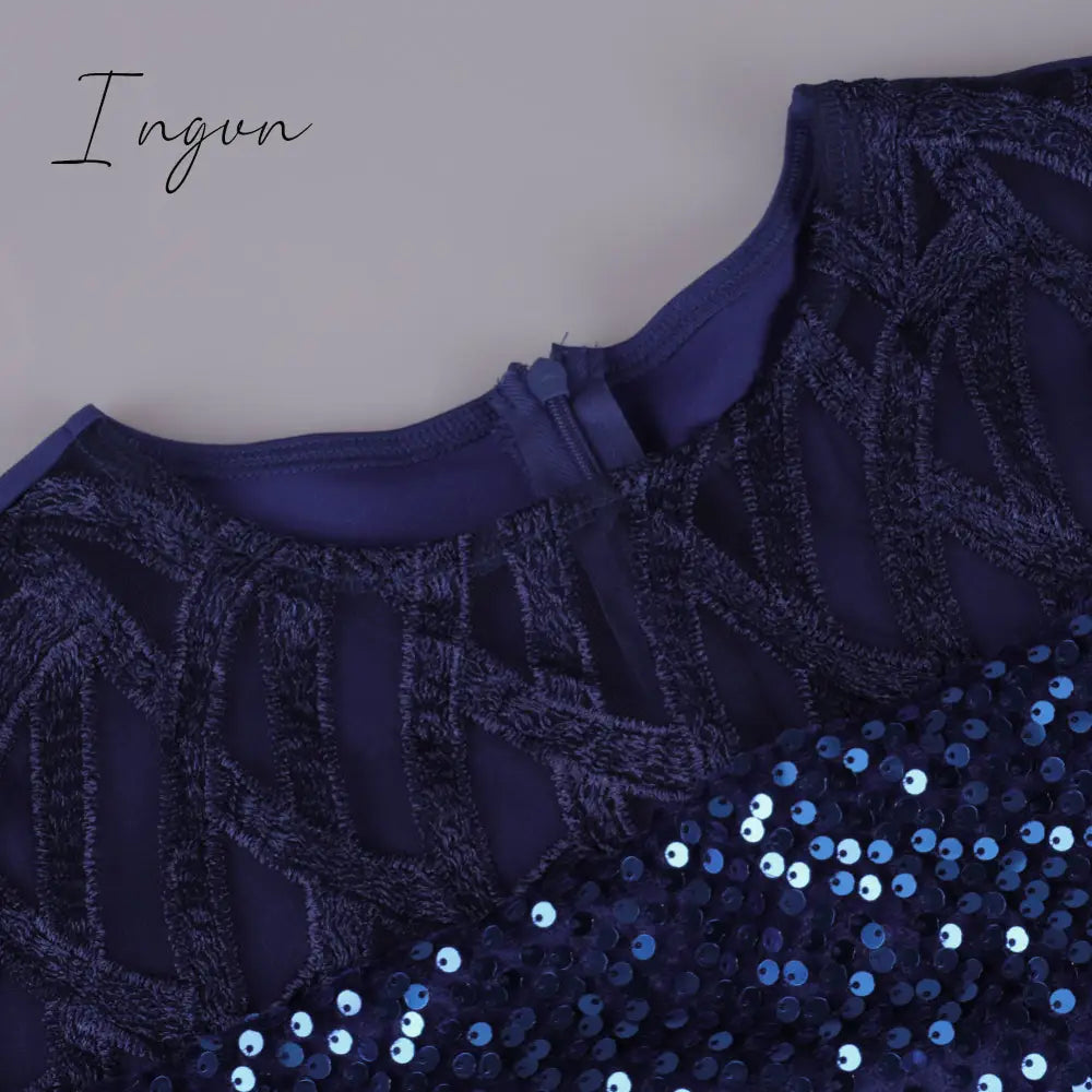 Ingvn - Party Dresses Plus Size Women's Summer Dress for Women Elegant Sequin Green Bodycon Dress Evening Wedding Outfits 4XL 5XL