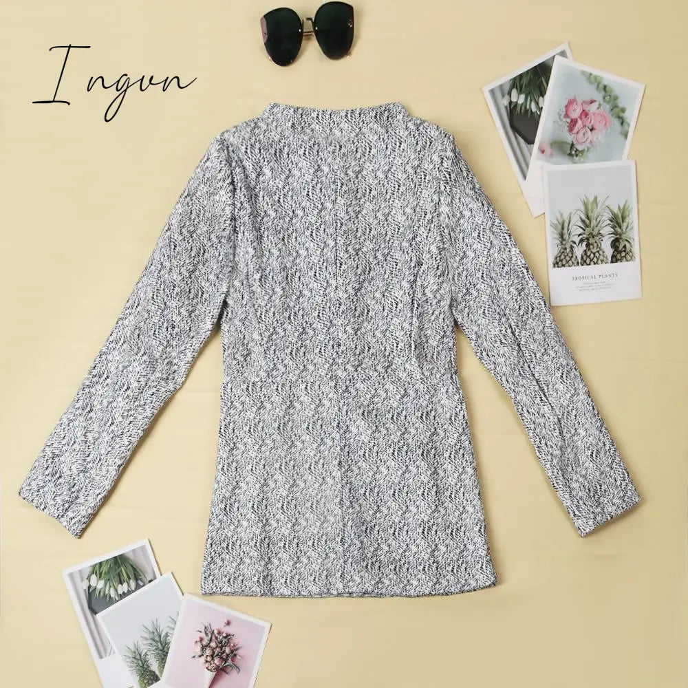 Ingvn -  Retro Pocketed Heather Grey Coat(3 Colors)