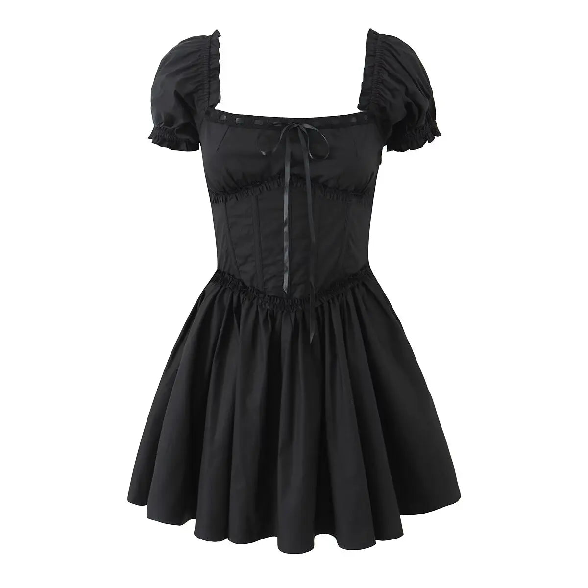 New Women Sexy Off Shoulder White Mini Dress Short Sleeve Low Waist Lace Up Back Sweet Summer Dresses Cotton Robe