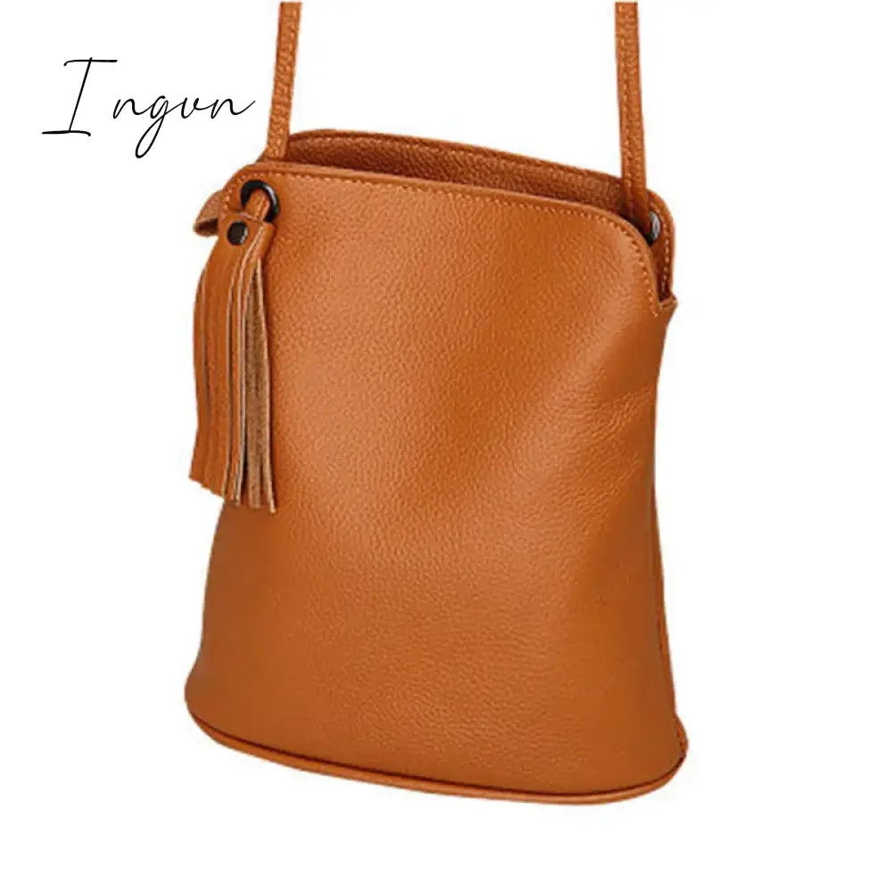 Ingvn - New Cross Body Cell Phone Purses Vintage Bag Women Small Shoulder Bag Genuine Leather Softness Mini Bag for Woman Messenger Bags