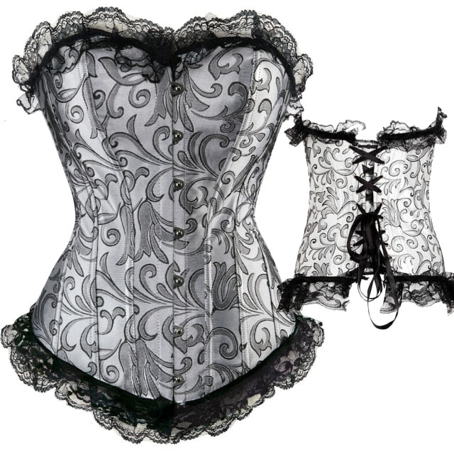 Plus Size Bustier Corsets Gothic Lace Up Binders and Shapers Overbust Body Shapewear Women Sexy Slimming Waist Trainer Boned 6XL