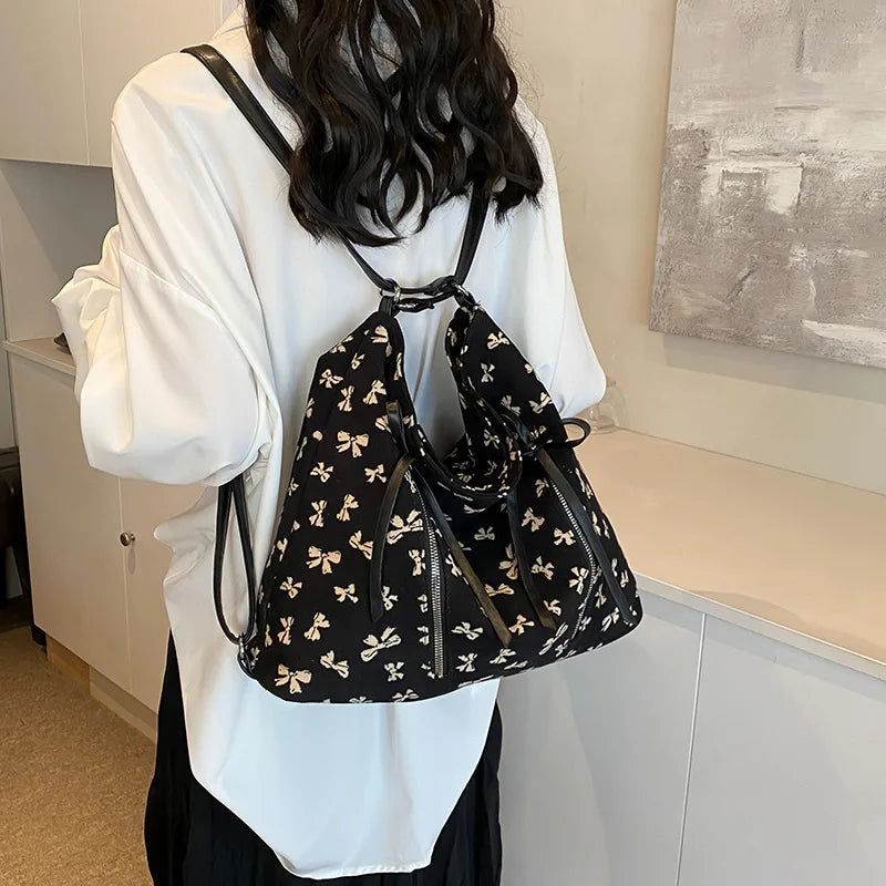 Ingvn  Fashion Shoulder Bag Tote Armpit Bag Female Summer New Korean Style Simple-Decorated Backpack For Commuter