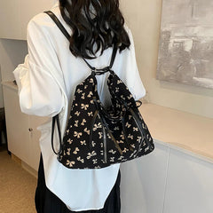 Ingvn  Fashion Shoulder Bag Tote Armpit Bag Female Summer New Korean Style Simple-Decorated Backpack For Commuter