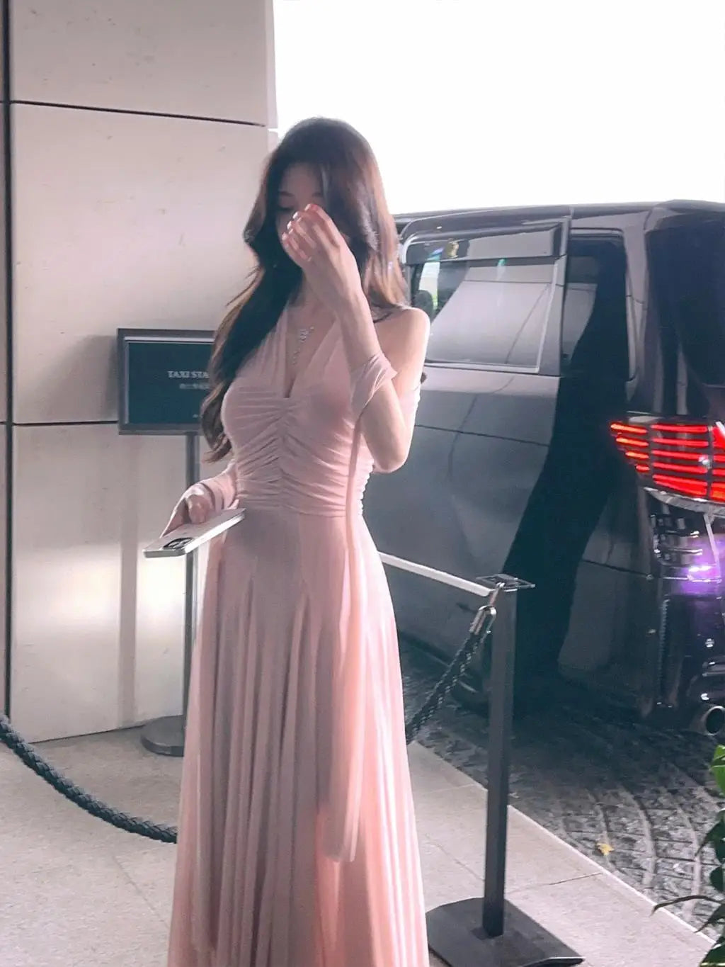 French Spliced Mesh Sexy Sleeveless Pink Midi Dresses for Women Summer New Elegant Wedding Evening Party  Female Clothing
