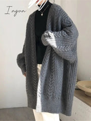 Ingvn - New Women's Sweaters Autumn Winter Fashionable Bat Sleeve Cardigans Warm Wild Knitwear Tops