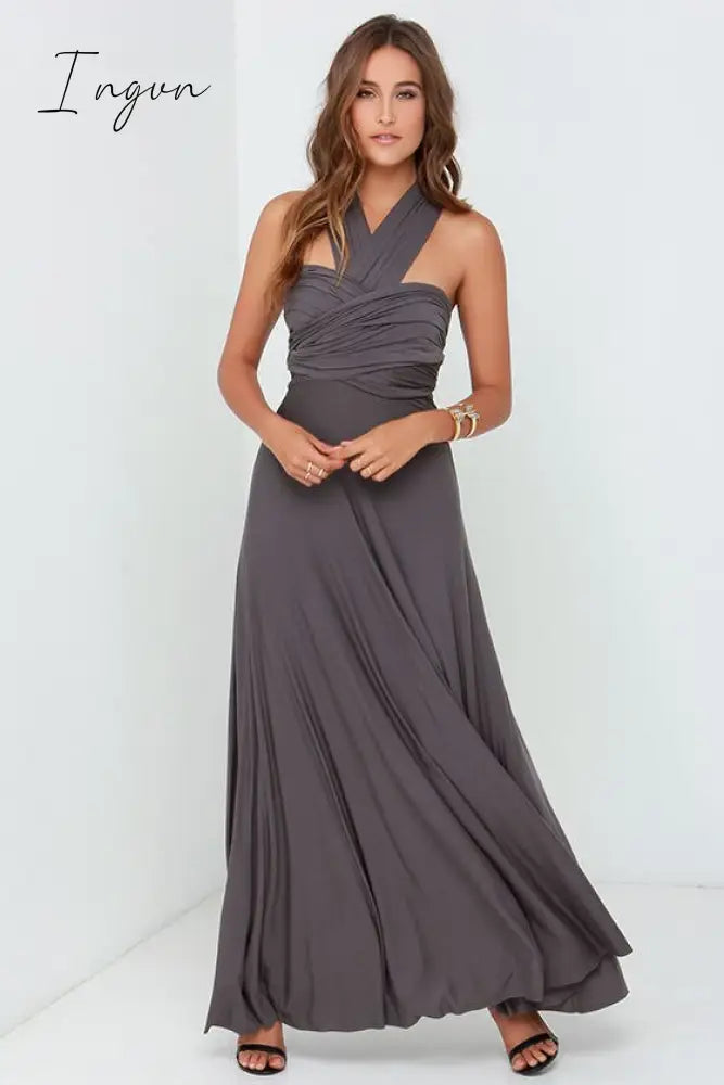 Ingvn - Sexy Women Maxi Dress Red infinity Long Dress Multiway Bridesmaids Convertible Wrap Party Dresses Robe Longue Femme Plus Size