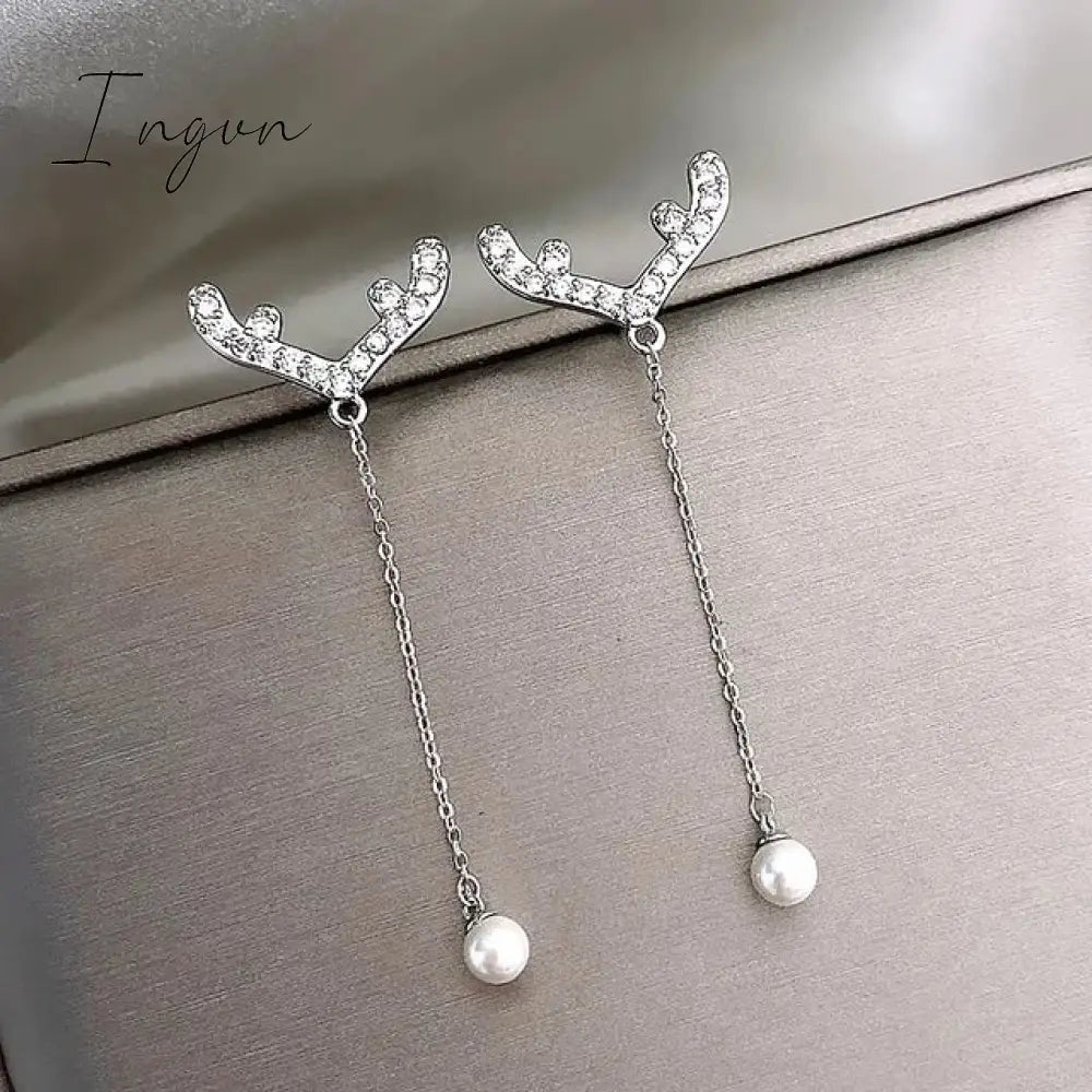 Moving Santa Claus Tassel Dangle Earrings For Women Christmas Tree Snowflake Asymmetric Long Chain Earring New Year Jewelry Gift