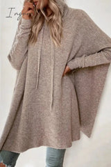 Ingvn - Casual Simplicity Solid Frenulum Hooded Collar Long Sleeve Dresses