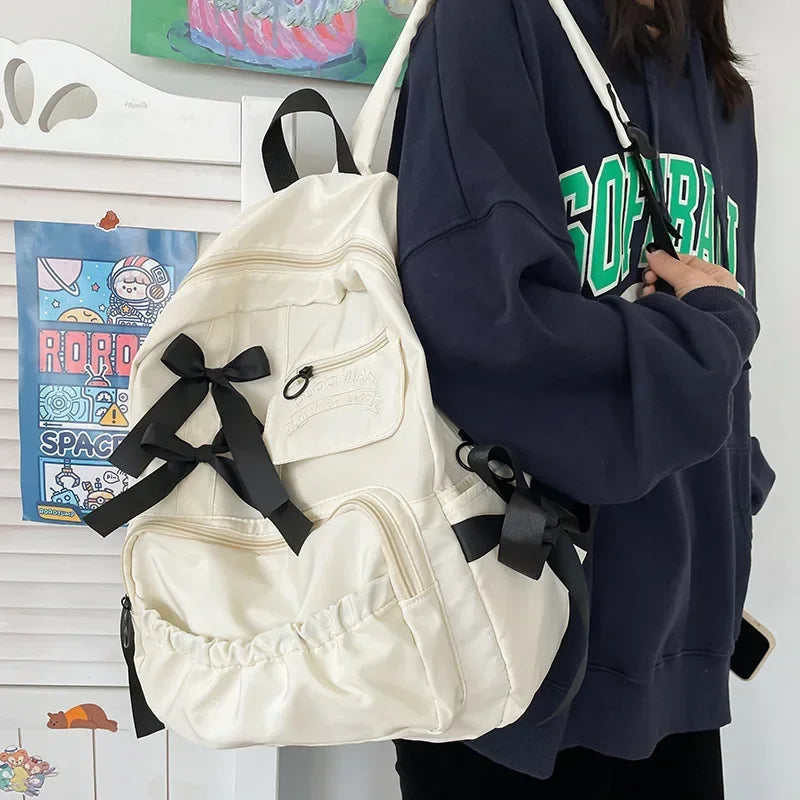 Ingvn  Fashion Backpack Canvas Women Backpack Anti-theft Shoulder Bags New School Bag for Teenager Girls School Backapck Female