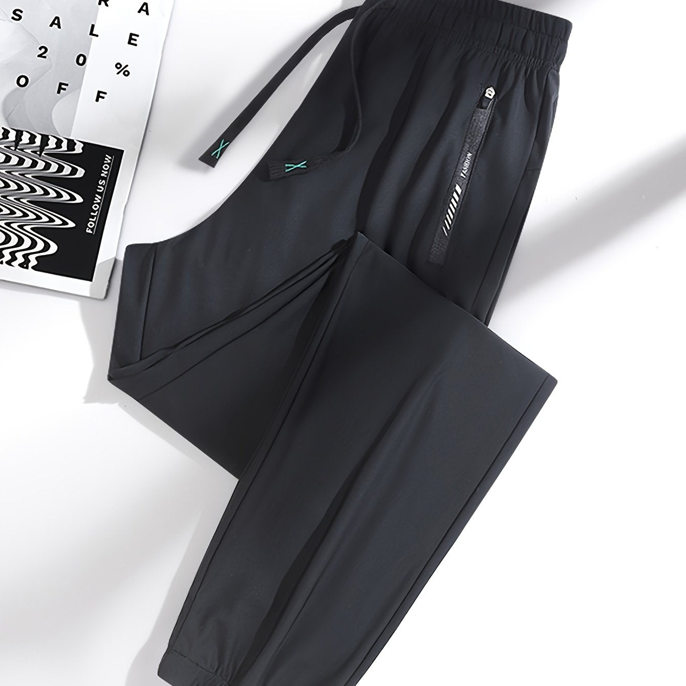 Women's Summer Lightweight Ice Silk Athletic Pants, 1pc, Breathable Tapered Joggers, Casual Drawstring Sports Trousers For Running, Cycling, And Hiking For Fall & Winter