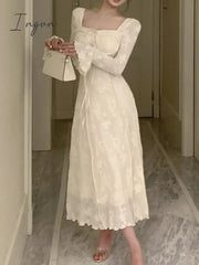 Elegant and Chic Women Casual Solid Party Dress Vintage A-Line Chic Birthday Prom Vestidos Female Clothes New Robe Mujers