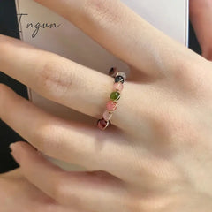 Y2K Jewelry Irregular Bowknot Rings For Women Girls Charm Colorful Zircon Natural Stone Wedding Bridesmaid Rings Finger bague