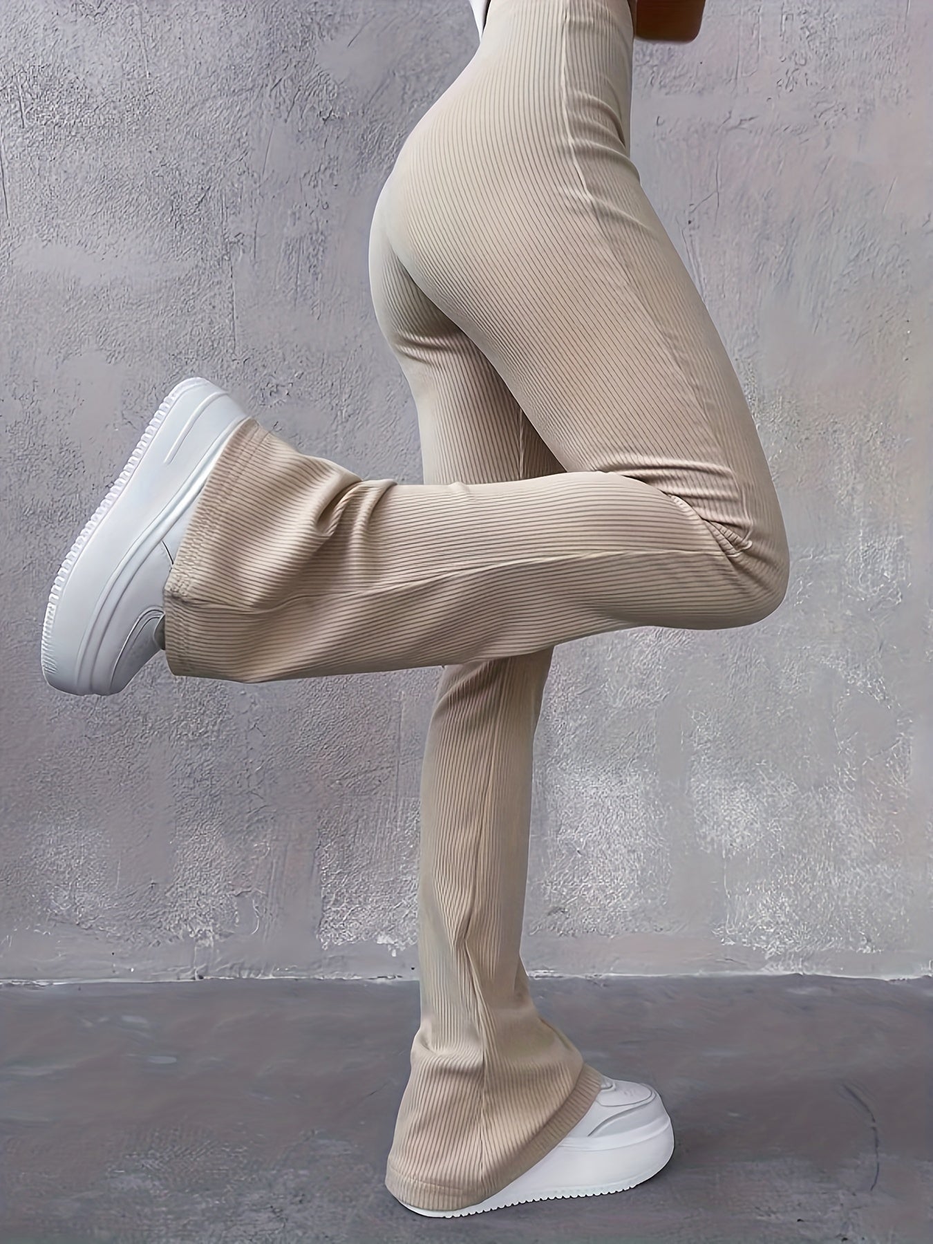 Chic High-Waist Leggings - Comfort Stretch, Solid Color, Perfect for Autumn & Winter - Womens Fashion
