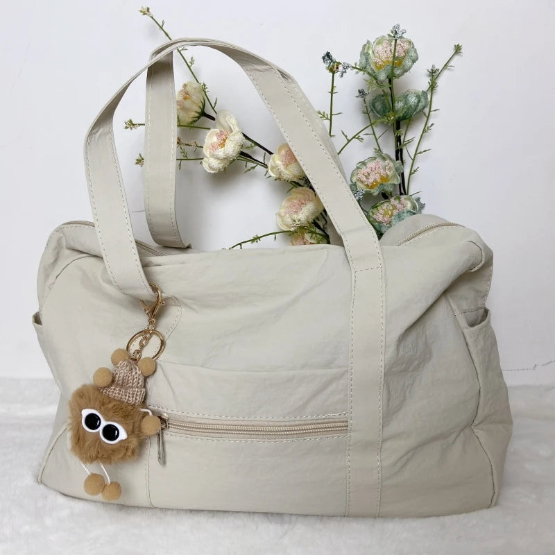 Ingvn  New High Capacity Travel Bag Portable Lightweight Casual Shoulder Bag Women's Class Commuting Sports Yoga Tote Bag