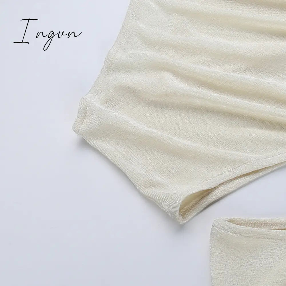 Ingvn - Sexy Asymmetric CutOut One Shoulder High Split Long Maxi Dresses for Women Fashion Party Vacation Outfits