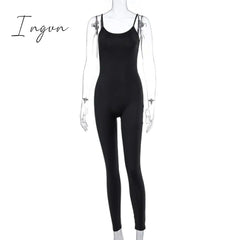 Ingvn - strap women long jumpsuit bodycon sexy streetwear fitness sportswear summer clothes lounge wear club outfit body