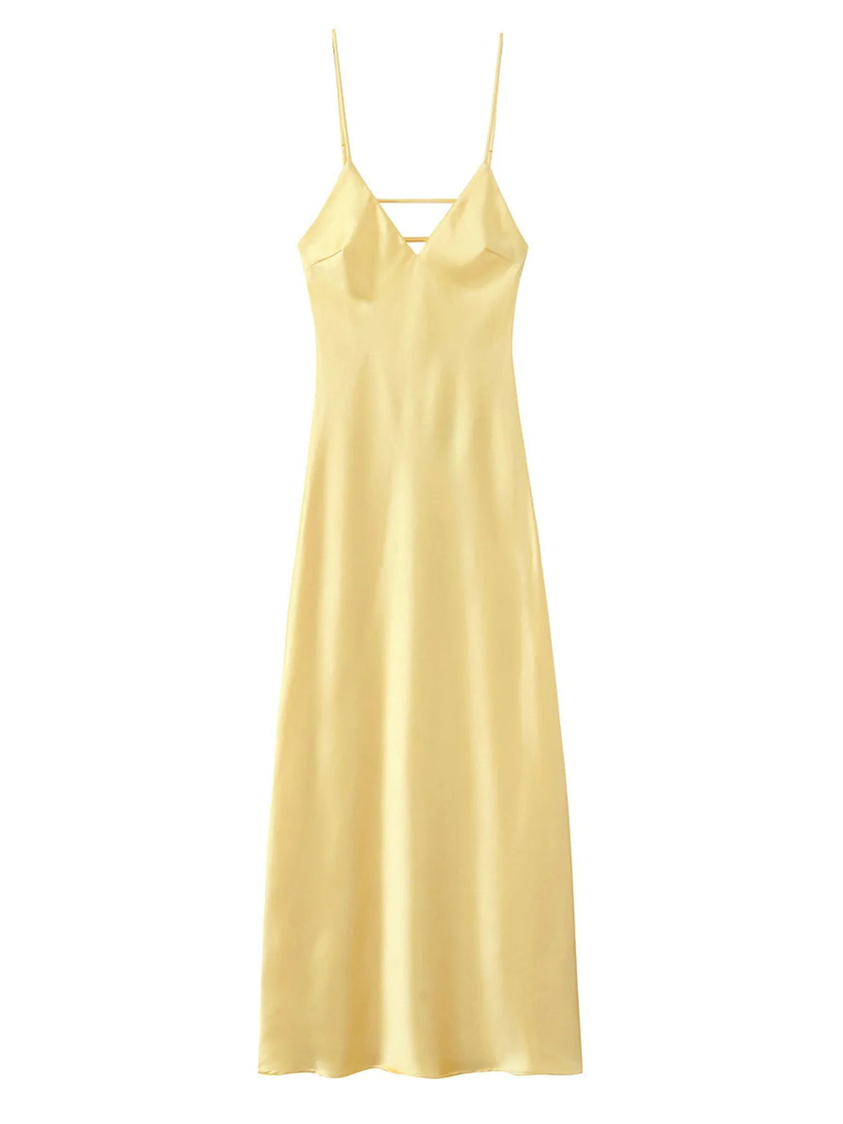 Satin V-Neck Cami Dress