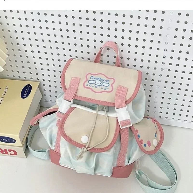 Ingvn  Womens Backpack Large Capacity Kawaii Fashion Cartoon Bag Anime Print Casual Patchwork Zip Cute Backpacks