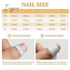 10Pcs Handmade Manicure Medium Almond Ballet Fake Nails Shell Limite Nails Press On Nails Design with Adhesive Nail File Set