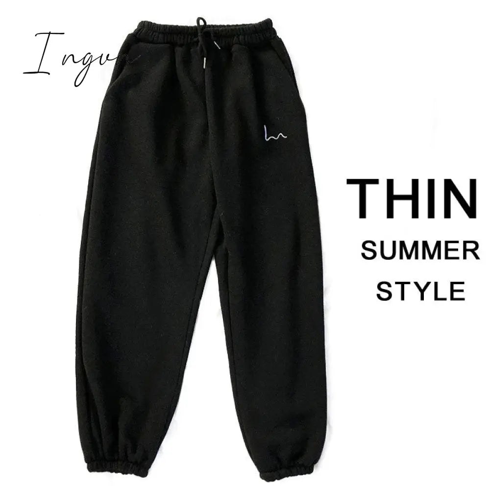 Ingvn - Smiley Face Embroidery Sweatpants