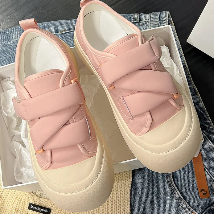 Ingvn  Women's Shoes Round Toe Cute Kawaii Female Footwear Pink High on Platform Cotton Cheap New Arrival  Urban Autumn Shoe Casual