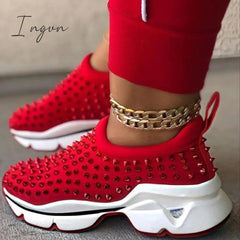 Ingvn - Rivet Low-Cut Upper Lace-Up Sneakers