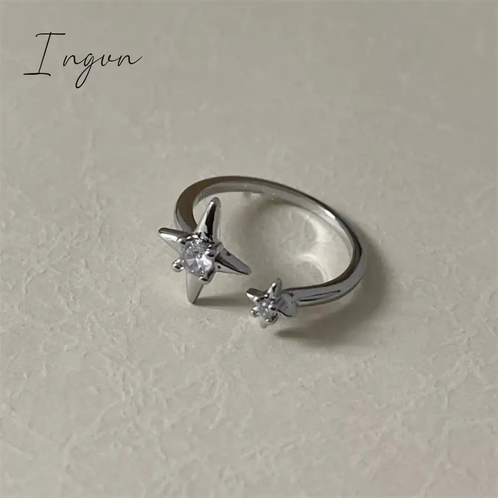 Korea Cute Rabbit Ear Rings Girl Women Bunny Butterfly Ring Zircon Jewelry Opening Rings For Girlfriend Sweet Cool Jewelry Gifts