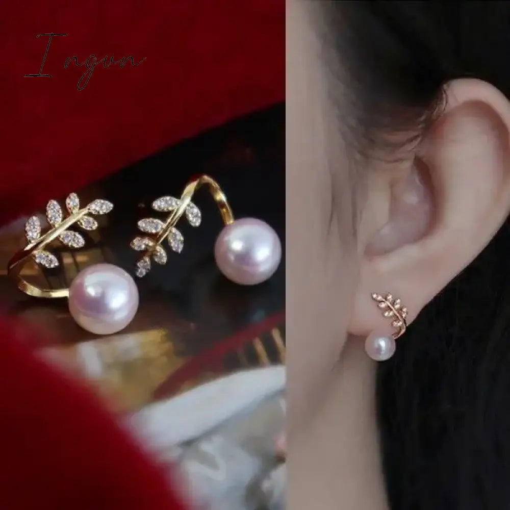 Korean New Light Luxury Zircon Moon Star Asymmetric Stud Earrings For Women Crystal Cloud Pearl Earring Girl Jewelry Gifts