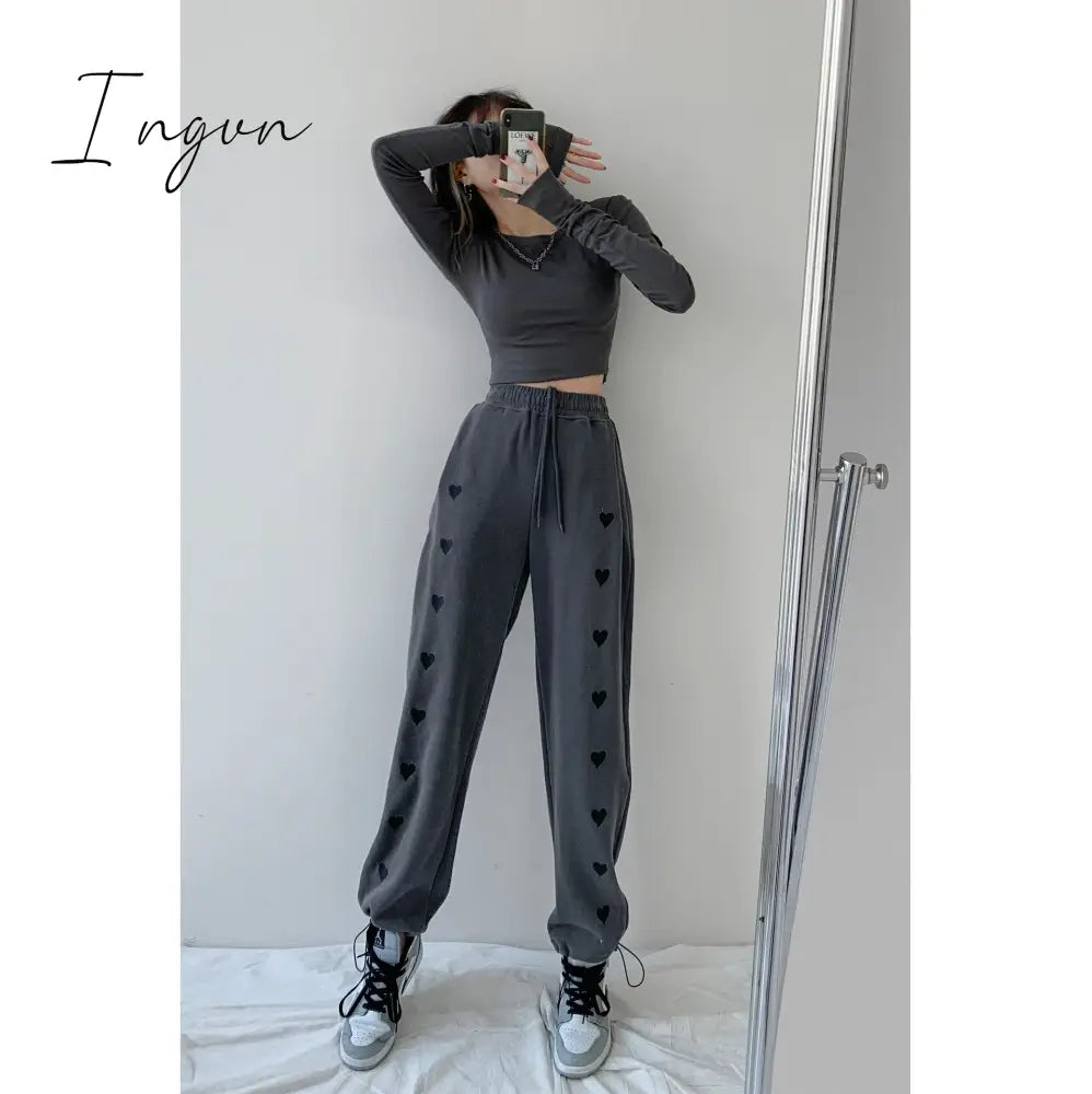 Ingvn - Smiley Embroidery Sweatpants